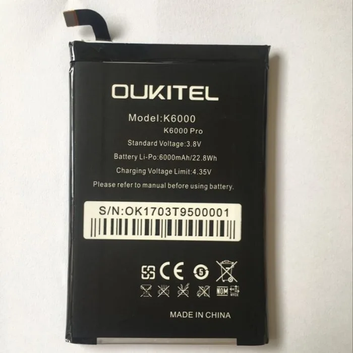Original Battery for Oukitel K6000 replacement part