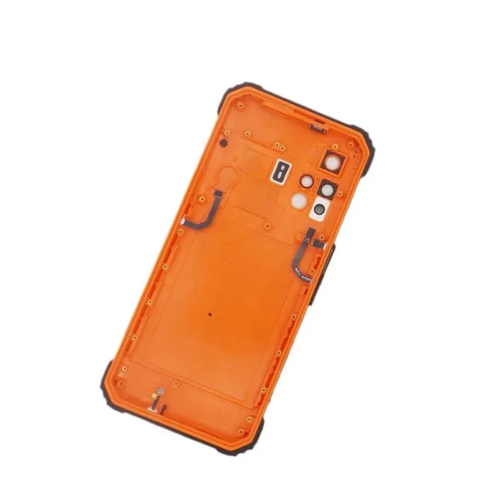 Original Back Cover Orange with Receiver and Mic and Fingerprint for Blackview BV9200 Replacement Part