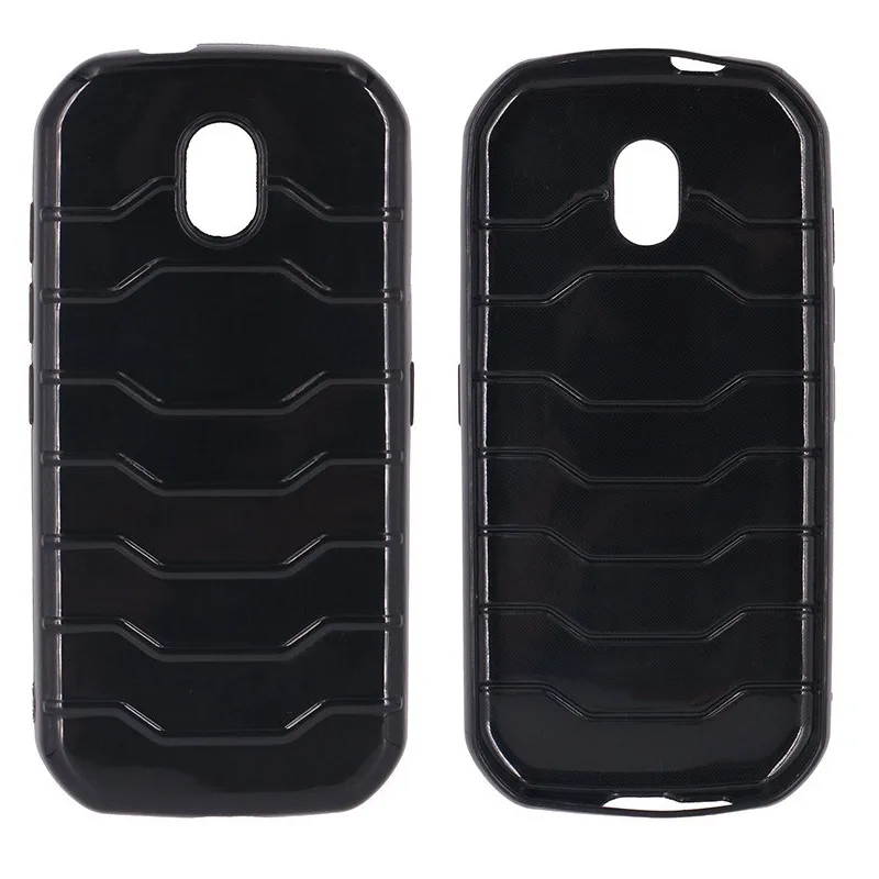2PCS Case Cover TPU Soft Protective Case Black for Caterpillar Cat S42 Hygiene Plus